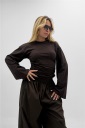 maglia con drappeggi laterali roma